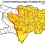 Frontera según Tratado Aranjuez de 1777