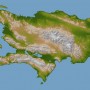 Mapa en relieve de la Isla Santo Domingo