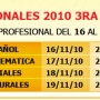 Fechas 3ra convocatoria pruebas nacionales