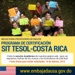 Becas Certificación SIT TESOL-Costa Rica